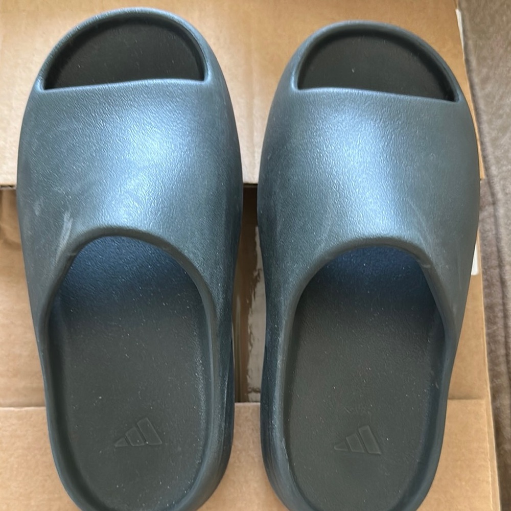 Adidas Kids Black Slides